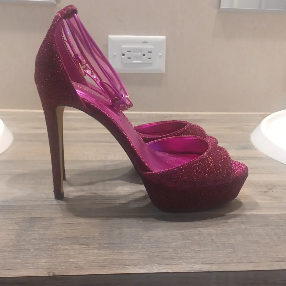 NWOT ALDO Hobo Rhinestone Pumps Plate Form Wedding Women Shoes - Picture 4 of 10